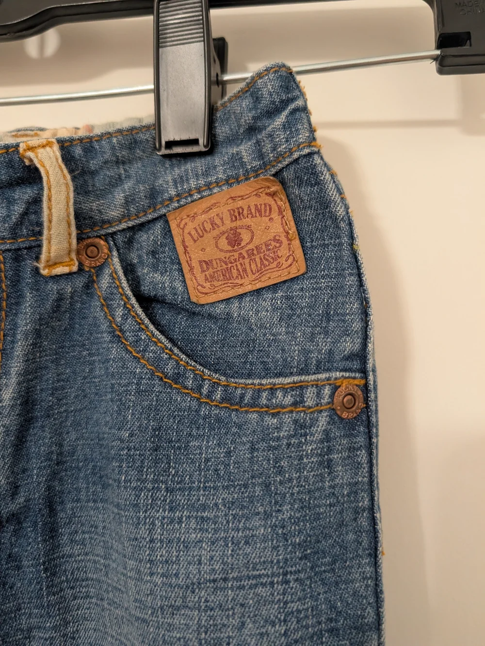 Lucky Brand Baby 24M Embroidered Lucky Baby Wide Leg Jeans Y2K